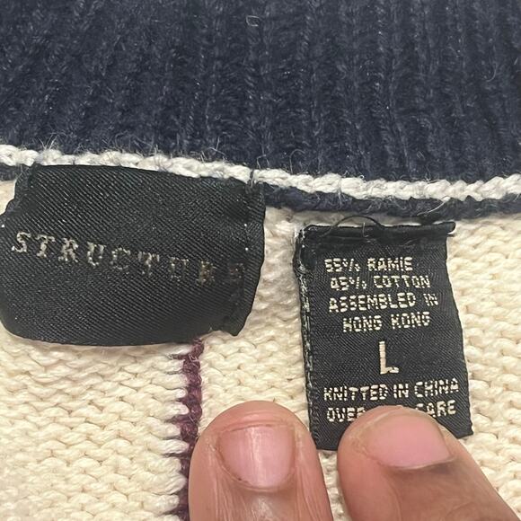 Vintage Cambridge Classics By Mervyn’s Men Large Preppy‎ V Neck Knit Sweater - Picture 6 of 6